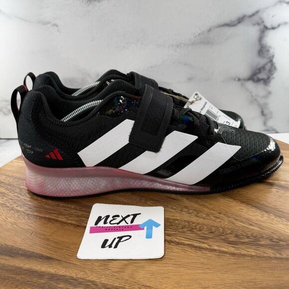 Mens size 12-Adidas Adipower nby Weightlifting 3 Black White Pure Ruby IH8232